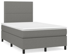 Giroletto A Molle Con Materasso Grigio Scuro 120x190cm Tessuto /