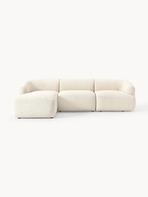 Divano angolare XL componibile 4 posti in bouclé Sofia