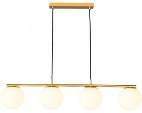 Redo 01-3155 - Lampadario a sospensione con filo BOWLING 4xE27/42W/230V oro