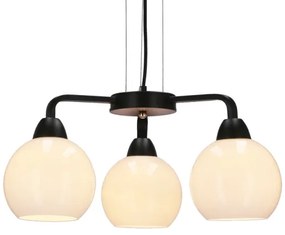 Lampadario a sospensione con filo CALDERA 3xE27/60W/230V nero