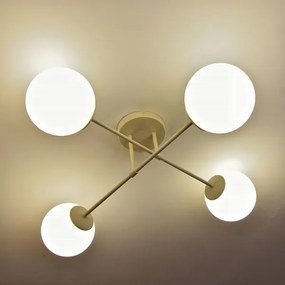 Plafoniera a soffitto MOON 4xE27/15W/230V colore crema