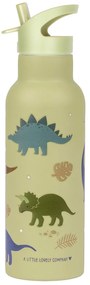 A Little Lovely Company - borraccia in acciaio inox, 500 ml - dinosauri