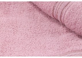 Asciugamani e teli da bagno in cotone rosa in set di 2 pezzi Dora - Foutastic