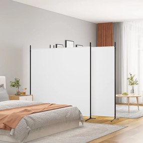 Divisorio A 4 Pannelli Bianco 698x180 Cm Tessuto /