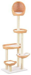 Albero Per Gatti Con Tiragraffi İn Legno Di Salice Naturale /