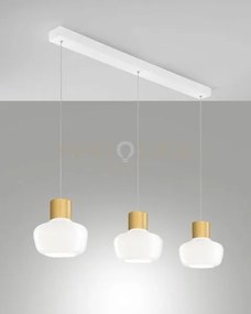 Kino sospensione bianca 3 luci a led 3000k - 36w - 3900 lm lm dimme...