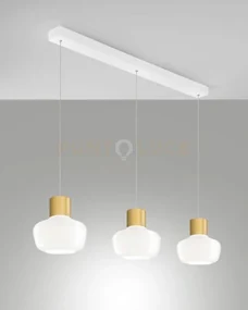 Kino sospensione bianca 3 luci a led 3000k - 36w - 3900 lm lm dimme...