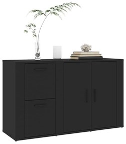 Credenza nera 100x33x59,5 cm in legno multistrato