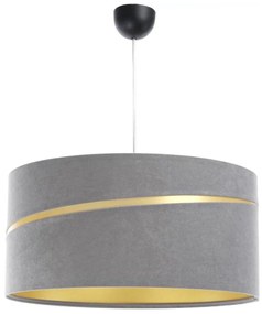 Lampadario a sospensione con filo SWING 1xE27/60W/230V grigio/oro