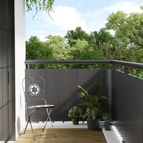 Paravento Da Balcone Antracite 500x80 Cm İn Polyrattan /