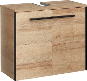 Mobile da lavabo di colore naturale con effetto rovere da appendere 53x60 cm Quickset 395 – Pelipal