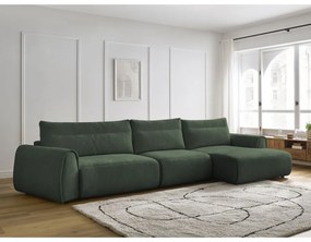 Divano angolare in verde scuro Aden – Bobochic Paris