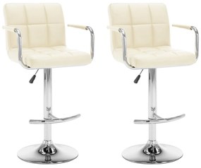 Sgabelli Da Bar 2 Pz Crema İn Similpelle /