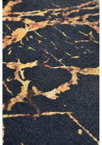 Tappetino da bagno nero/oro 60x40 cm Goldes - Foutastic