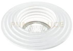 Incasso spettro bianco tondo 1 luce attacco gu10 11,5x4,9cm in gess...