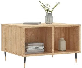 Tavolino salotto rovere sonoma 60x50x36,5 cm legno multistrato