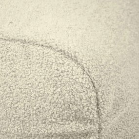 Puof a sacco color crema con rivestimento in bouclé Plus 50 Lounge – SLOWDOWN