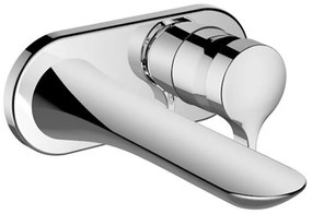 Rubinetto per lavabo a canna media getto laminare cristallino Melange cromo lucido