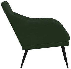 Poltrona verde scuro 63x76x80 cm velluto