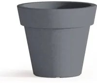 Vaso e Sottovaso Begonia In Resina Tondo H45 Grigio 50Cm