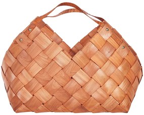 Cesta legno naturale 42 cm QARA Beliani