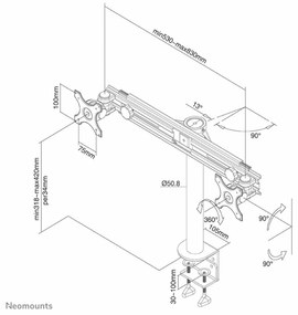 Supporto TV Neomounts FPMA-D700D           10-30" 8 kg