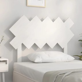 Testiera per letto bianca 104x3x80,5 cm legno massello di pino