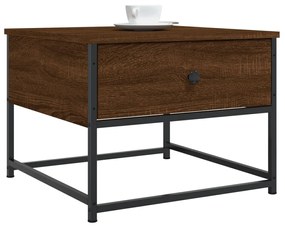 Tavolino da salotto rovere marrone 51x51x40cm legno multistrato