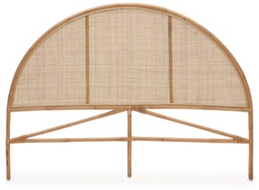 Kave Home - Testiera rotonda Quiterie in rattan finitura naturale 150/160 cm