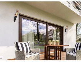 Globo 3157BCS-Applique da esterno con sensore BOSTON 1xE27/15W/230V IP44 nero/rame