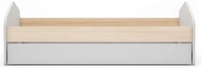Letto per bambini in pino bianco/naturale con letto estraibile 90x200 cm Estefania - Marckeric