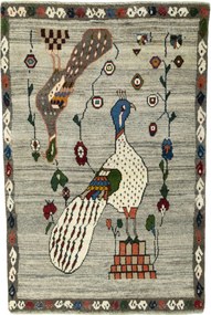 Gabbeh Tappeto 100 x 160 Nero (Iran) Annodato A Mano