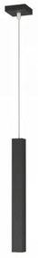 Square tube sospensione 1 luce nero cavo cm.250 con base 1173-s1-ne