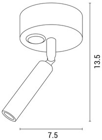 Luce Spot da parete a LED ARISTON LED/3W/230V 3000K bianco