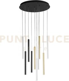 Lampadario a sospensione led pype multicolore 50w 4700lm cct 3000 4...