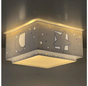 Dalber 63236T - Plafoniera per bambini MOONLIGHT 2xE27/60W/230V blu