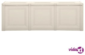 vidaXL Baule per Cuscini Crema 125x40x42 cm 130 L