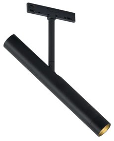 Faretto moderno nero per sistema a binario monofase - Slimline Avery