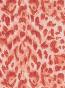Clarke & Clarke Carta da parati Felis - Red/ Rose Gold