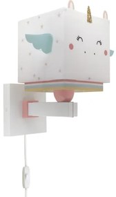 Dalber 64599 - Applique per bambini LITTLE UNICORN 1xE27/15W/230V