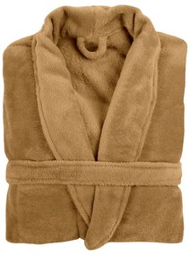 Accappatoio color senape in micropile S/M Cozy – Tiseco Home Studio