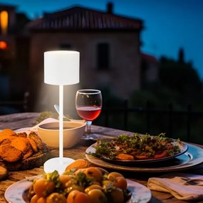 Briloner 7521016 - Lampada da tavolo LED dimmerabile SIGO 2,5W/5V IP44 2600 mAh bianca