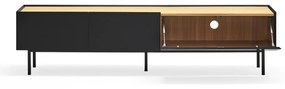 Tavolo TV in rovere nero e naturale 180x45 cm Arista - Teulat