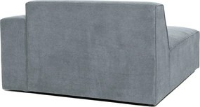 Divano componibile grigio (con penisola a destra) con rivestimento in velluto a coste Sting – Scandic