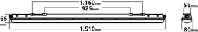 Plafoniera LED Stagna 150cm 50W 5.500lm (110lm/W) con driver Osram Colore Bianco Freddo 5.700K