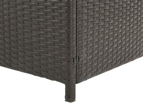 Cesta da giardino rattan marrone 126 x 46 cm MODENA Beliani