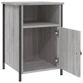 Comodini 2 pz Grigio Sonoma 40x42x60 cm in Legno Multistrato