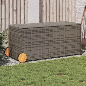 Contenitore Da Giardino Con Ruote Grigio 283l İn Polyrattan /
