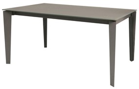 BENJAMIN - tavolo da pranzo moderno allungabile in acciaio e vetro da 160