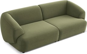 Divano verde con rivestimento in velluto 232 cm Moana – Makamii